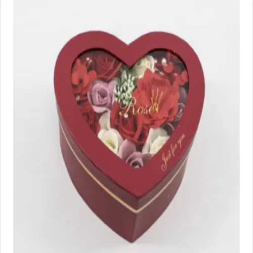 Red heart cu flori de sapun